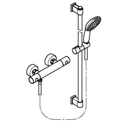 GROHE 34857000 - Душовий набір з термостатичним змішувачем PRECISION GET 12” блискучий хром