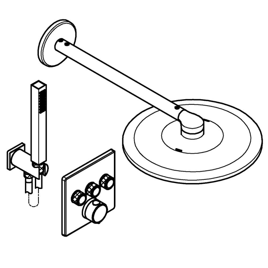 GROHE 34875000 - Душевая система PRECISION SMARTCONTROL 310 мм полированный хром