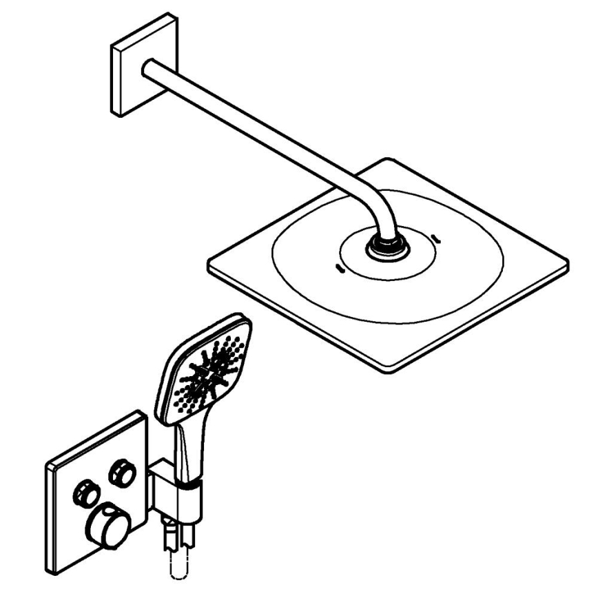 GROHE 34876000 - Душова система PRECISION SMARTCONTROL 310 × 310 mm хром