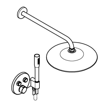 GROHE 34878000 - Душова система PRECISION SMARTCONTROL 260 мм полірований хром