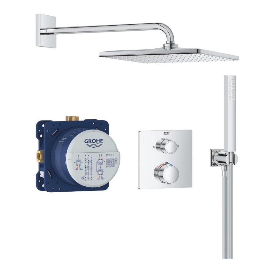 GROHE 34881000 - Вбудована душова система PRECISION 310 × 310 мм полірований хром