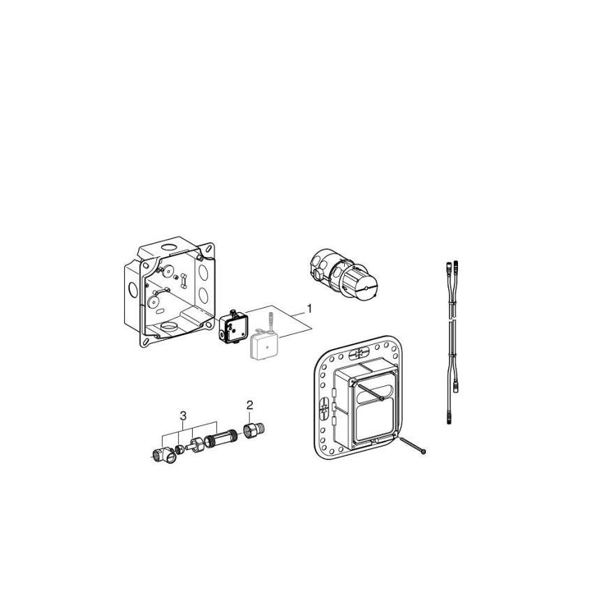 GROHE 36264001 - Прихований вбудований комплект ESSENSE E, блискучий хром