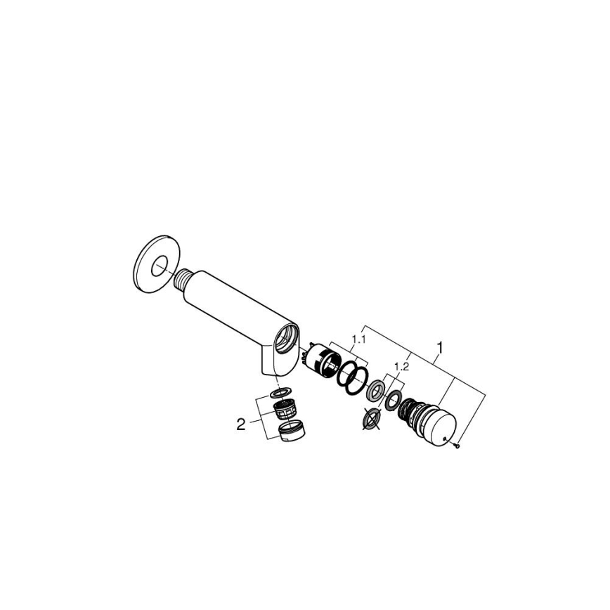 GROHE 36266000 - Самозакривний настінний вентиль EUROECO COSMOPOLITAN T DN 15 хром