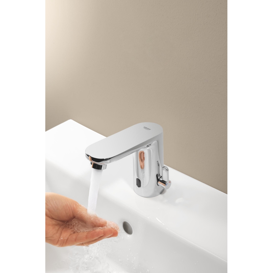 GROHE 36366002 - Електронний змішувач для умивальника GET E, полірований хром