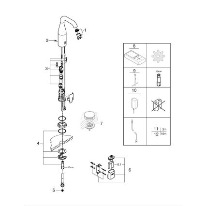 GROHE 36446000 - Інфрачервоний електронний змішувач ESSENCE E, блискучий хром
