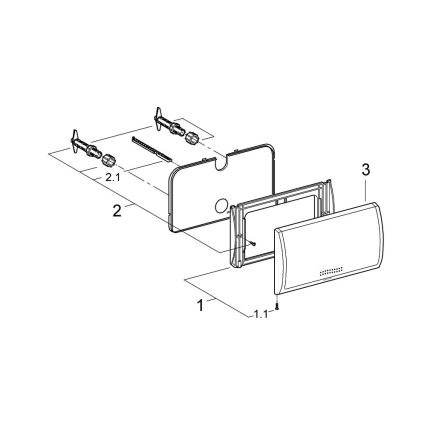 GROHE 37053SH0 - Кнопка змиву CLASSIC 330 × 190 мм біла