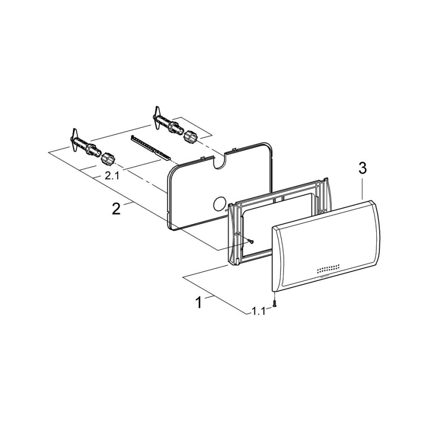 GROHE 37053SH0 - Кнопка змиву CLASSIC 330 × 190 мм біла
