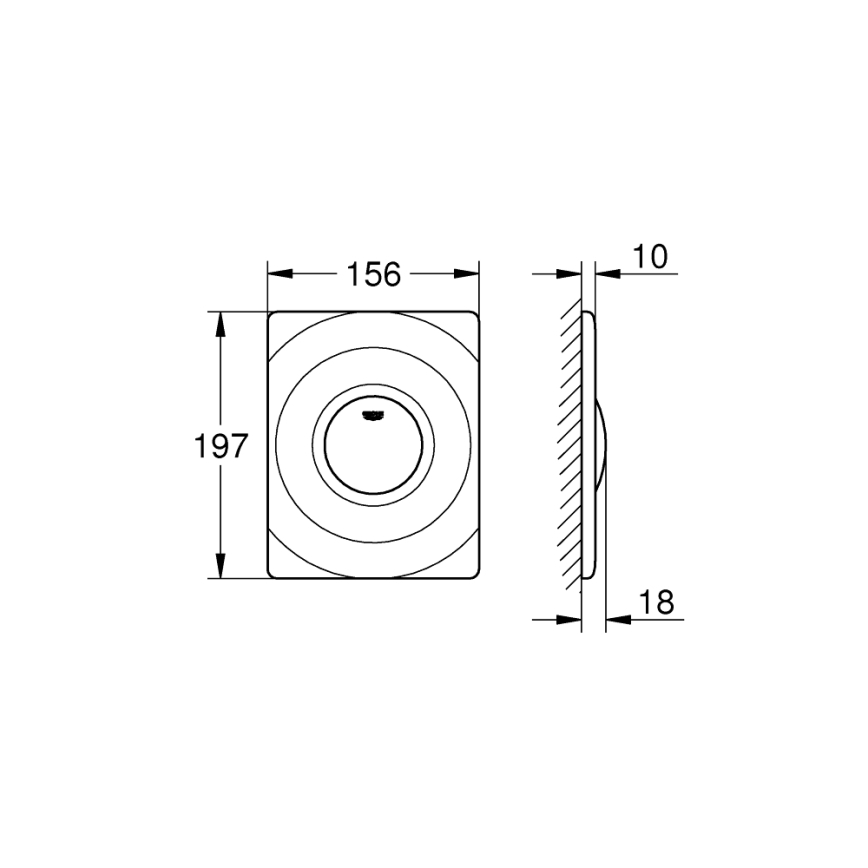 GROHE 37063SH0 - Кнопка змиву SURF 156 × 197 мм біла