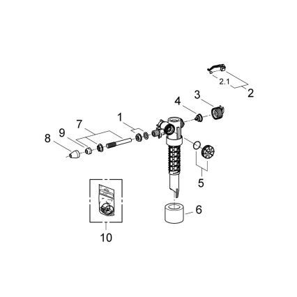 GROHE 37092000 - Клапан наповнення 38” глянцевий хром