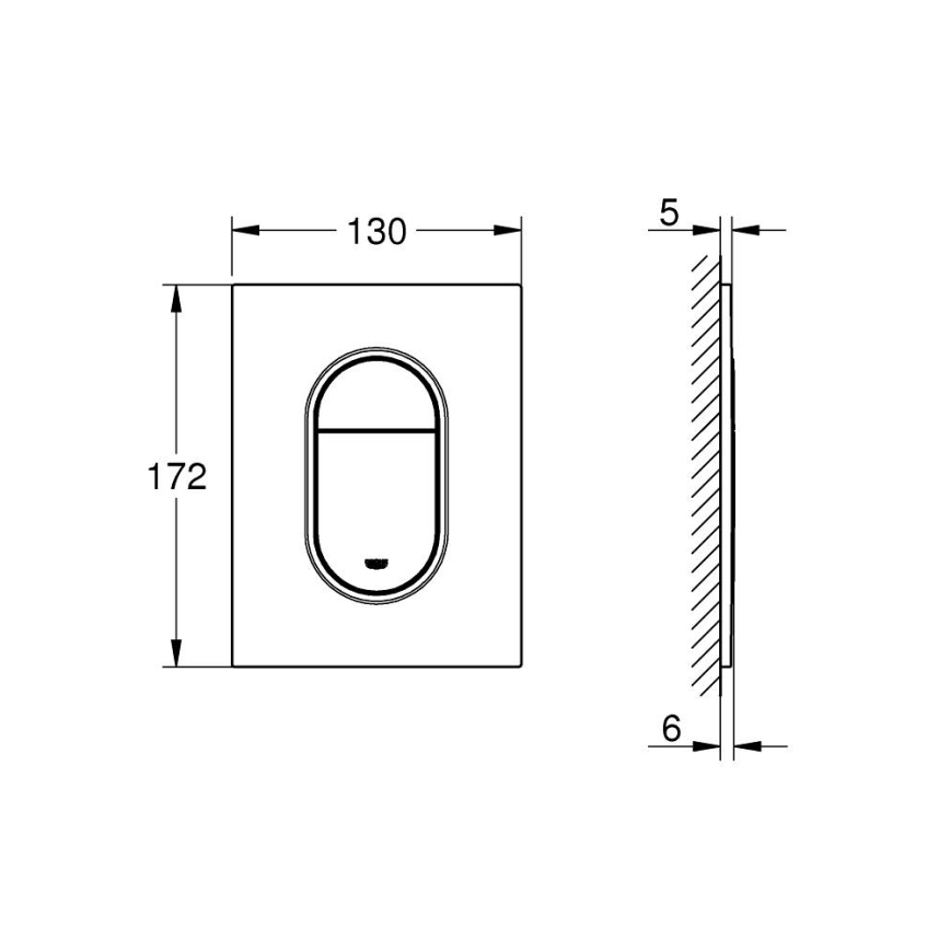 GROHE 37624DA0 - Кнопка змиву 130 × 172 мм бронзова