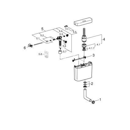 GROHE 37791SH0 - Білий змивний бачок PS