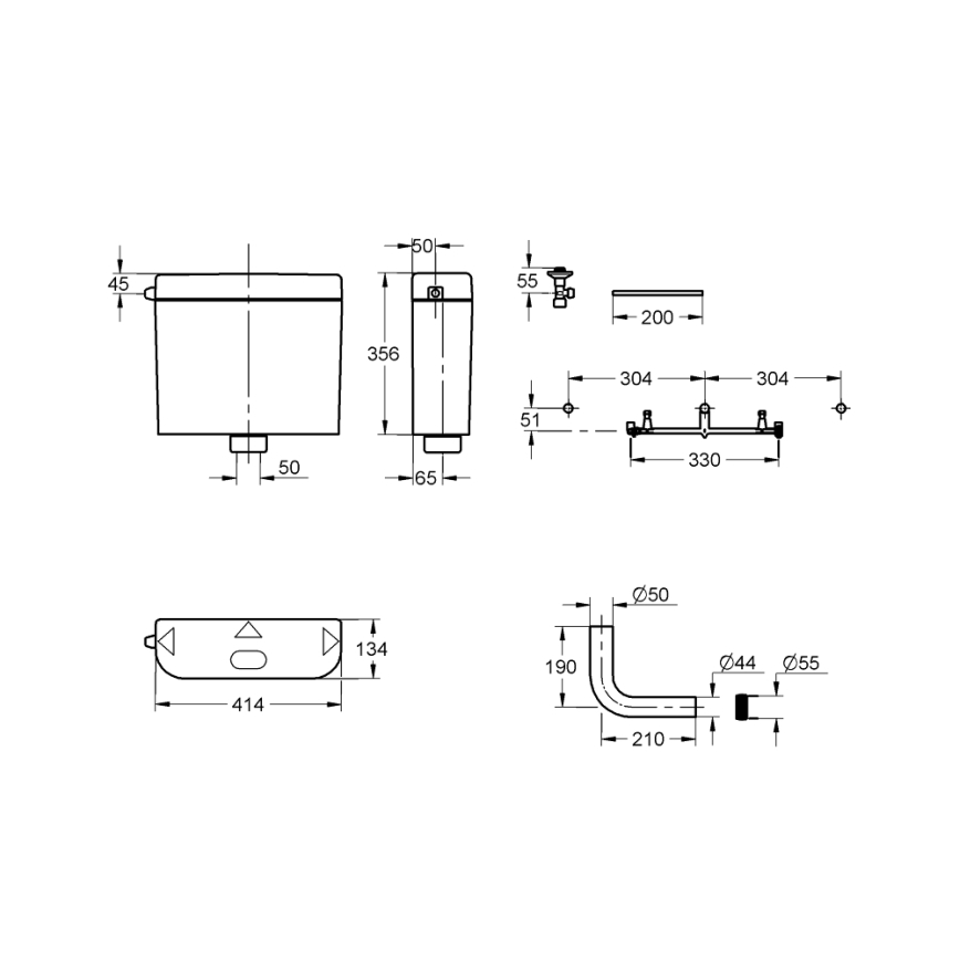 GROHE 37791SH0 - смывной бачок PS, белый