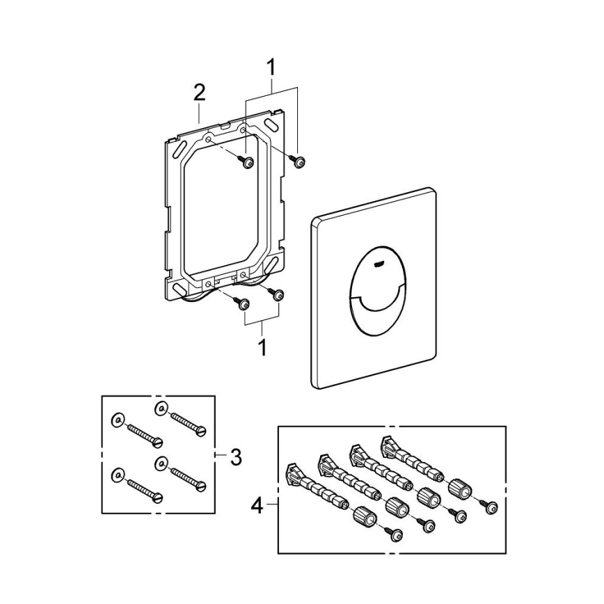 GROHE 38505000 - Кнопка змиву SKATE AIR 156 × 197 мм глянцевий хром