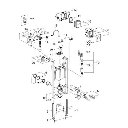GROHE 3855800M - Настінне підключення RAPID SL 130-230 mm глянцевий хром