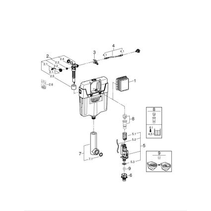 GROHE 38661000 - Смывной бачок GD 2
