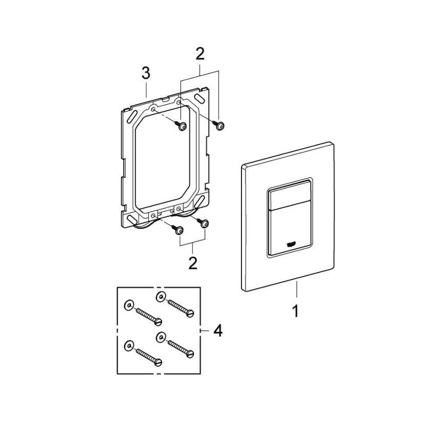 GROHE 38732GN0 - Кнопка змиву SKATE COSMOPOLITAN 156 × 197 × мм, золота