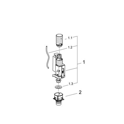 GROHE 38736000 - Комплект переоборудования для двойного смыва GD 2