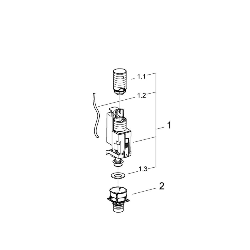 GROHE 38736000 - Комплект переоборудования для двойного смыва GD 2