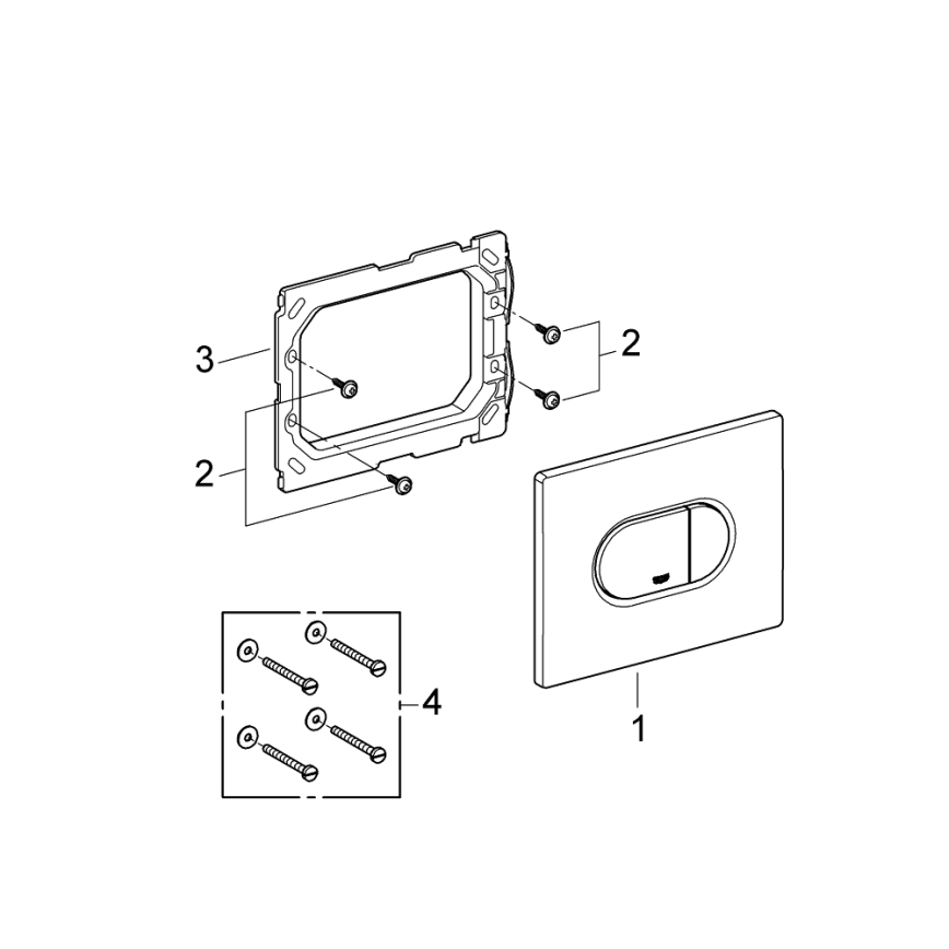 GROHE 38858SH0 - Кнопка змиву ARENA COSMOPOLITAN 156 × 197 мм, біла