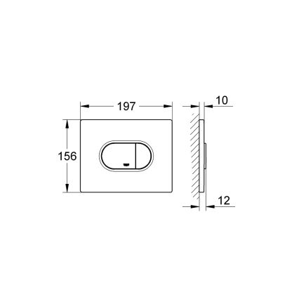 GROHE 38858SH0 - Кнопка змиву ARENA COSMOPOLITAN 156 × 197 мм, біла