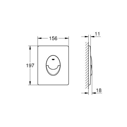 GROHE 38964KF0 - Змивна кнопка START 156 × 197 mm phantom чорний