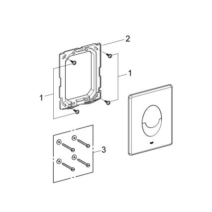 GROHE 38964KV0 - Кнопка смыва START, 156 × 197 мм, черная