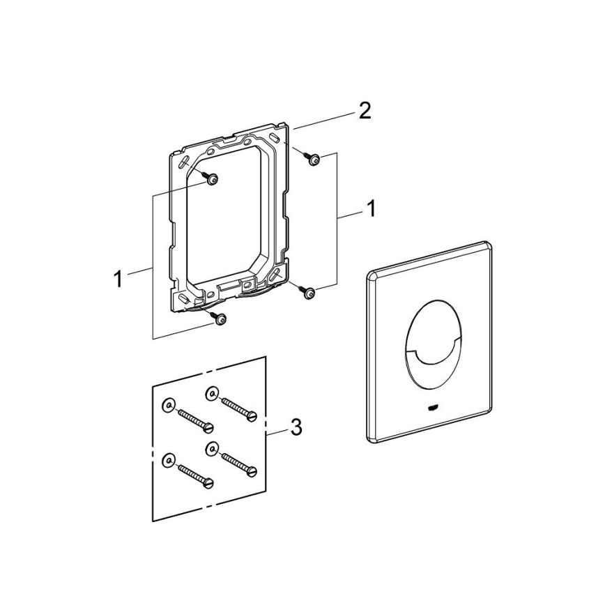 GROHE 38964KV0 - Кнопка смыва START, 156 × 197 мм, черная