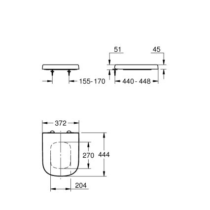 GROHE 39330002 - Сиденье для унитаза EURO CERAMIC, цвет Duro-белый