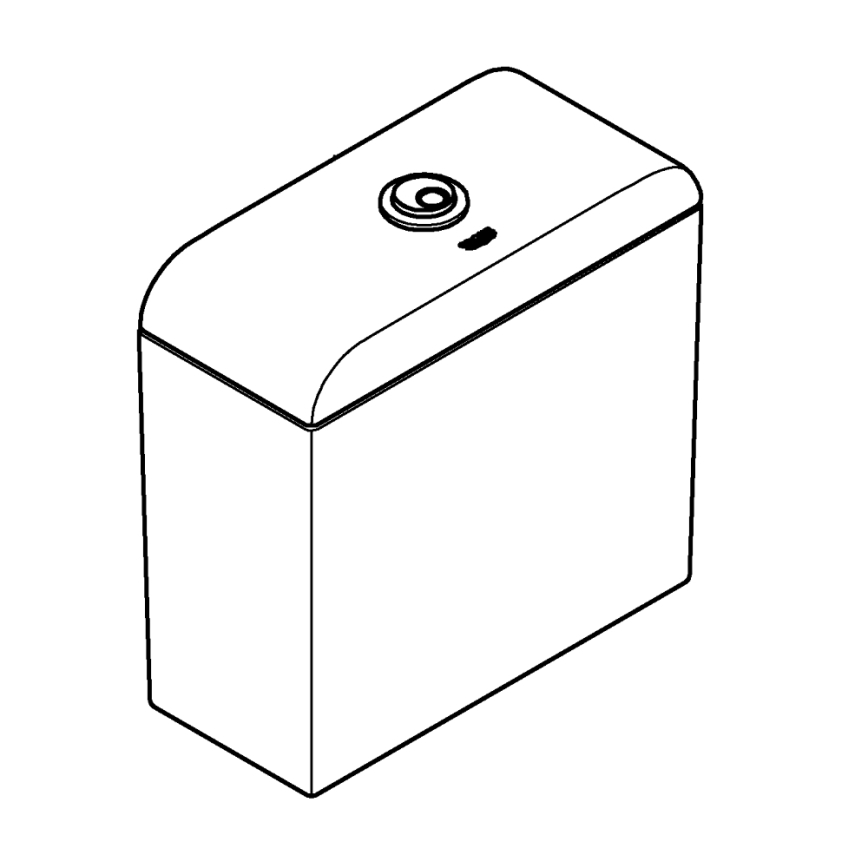 GROHE 39332000 - Змивний бачок EURO CERAMIC 385 × 170 × 370 mm кераміка/білий