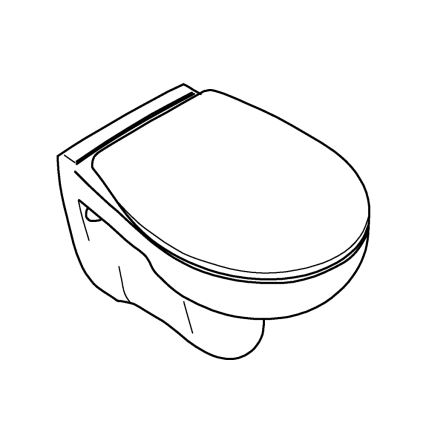 GROHE 39351000 - Подвесной унитаз BAU CERAMIC 53,1 × 36,8 × 36,3 см керамика/белый