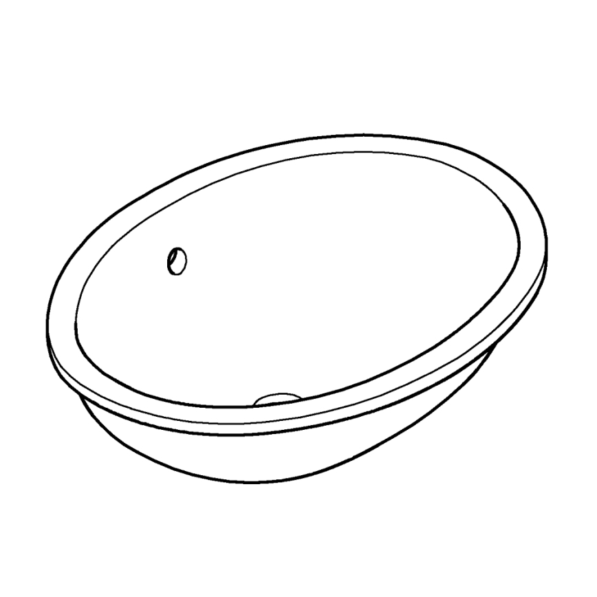 GROHE 39423000 - Вбудований умивальник BAU CERAMIC 560 × 420 mm кераміка/білий