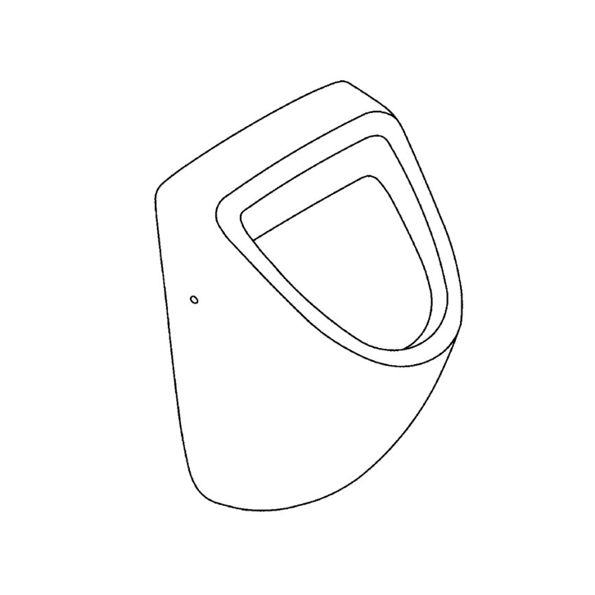 GROHE 39438000 - Пісуар BAU CERAMIC 337 × 355 × 552 мм кераміка/біла