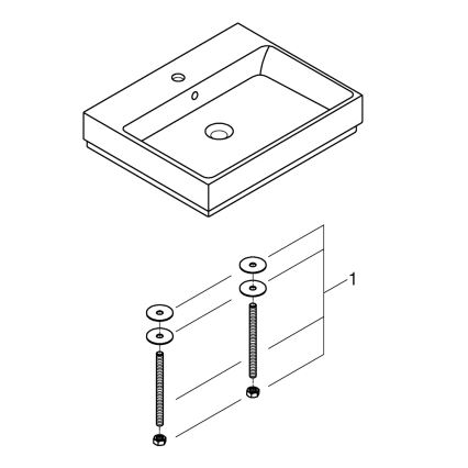 GROHE 3947700H - Умивальник CUBE CERAMIC 600 × 490 мм кераміка/біла