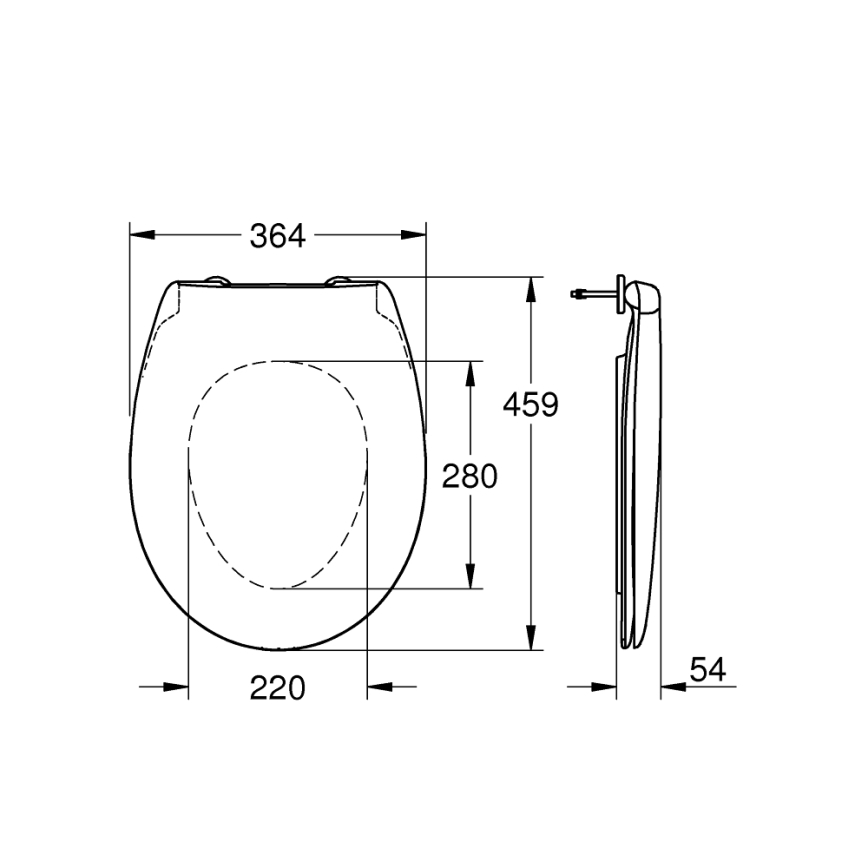 GROHE 39493000 - сидіння для унітазу BAU CERAMIC дуробіла