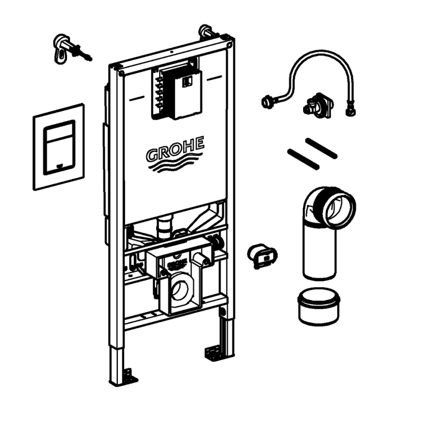 GROHE 39603000 - Комплект 3-в-1 WC RAPID SLX 1,13 м полірований хром