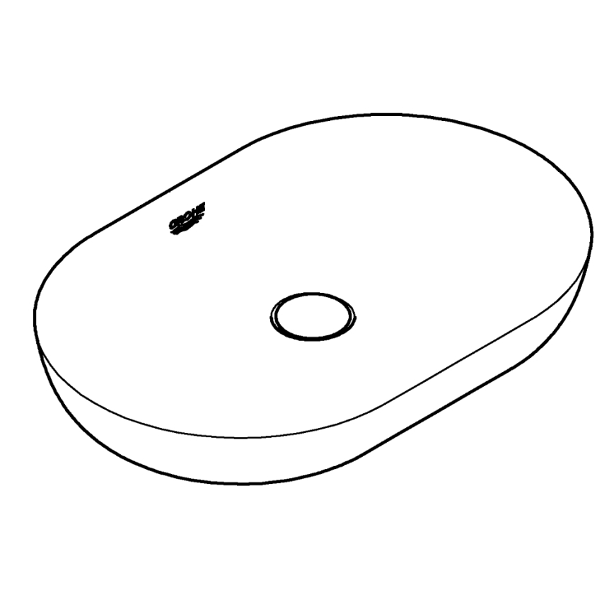 GROHE 3960800H - Накладная раковина ESSENCE 600 × 400 мм керамика/белая