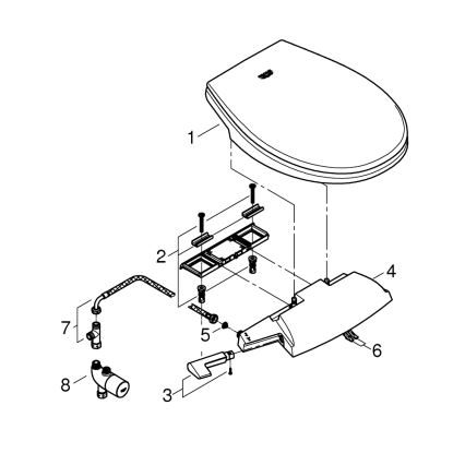 GROHE 39648SH0 - Ручне біде-сидіння BAU CERAMIC, колір DuroWhite