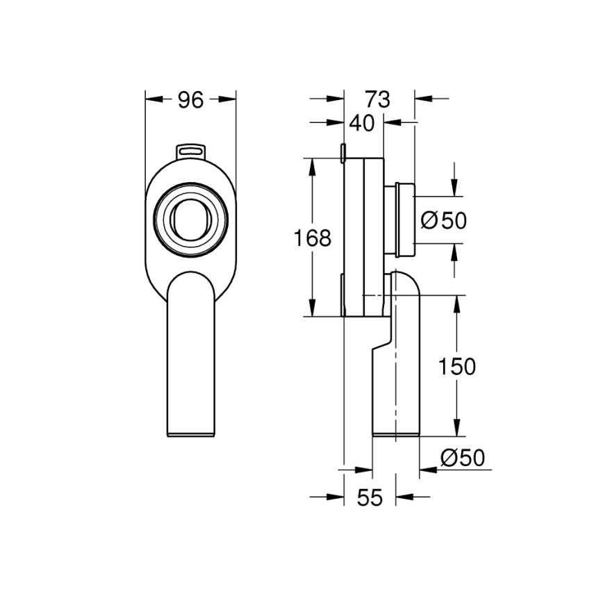GROHE 39733000 - Сифон для писсуара BAU CERAMIC