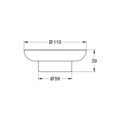 GROHE 40368001 - Прозора мильниця ESSENTIALS