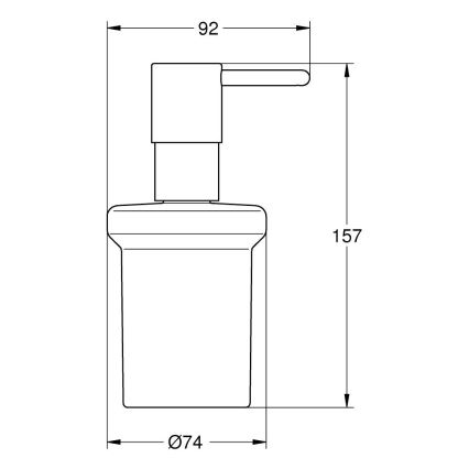 GROHE 40394001 - Дозатор рідкого мила ESSENTIALS 160 мл полірований хром