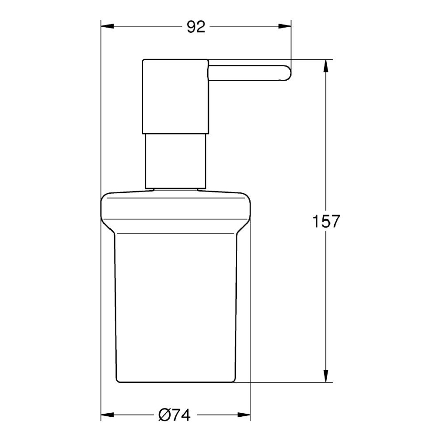 GROHE 40394001 - Дозатор рідкого мила ESSENTIALS 160 мл полірований хром