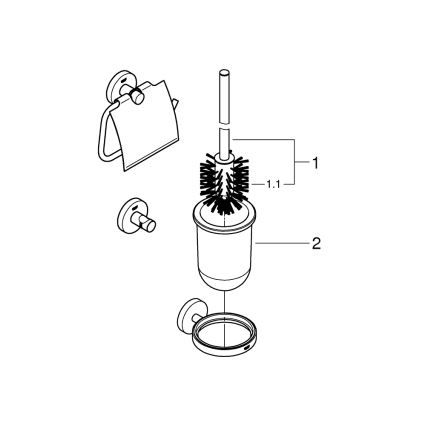 GROHE 40407001 - Набір аксесуарів ESSENTIALS глянцевий хром