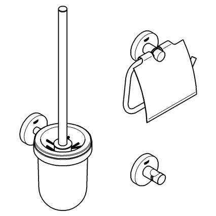 GROHE 40407001 - Набір аксесуарів ESSENTIALS глянцевий хром