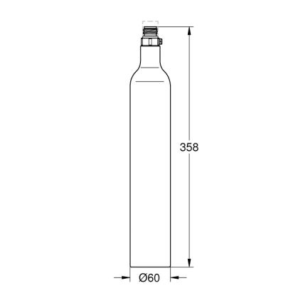 GROHE 40422000 - Баллон CO2 для карбонизации GROHE BLUE 425 г (4 шт.) нержавеющая сталь