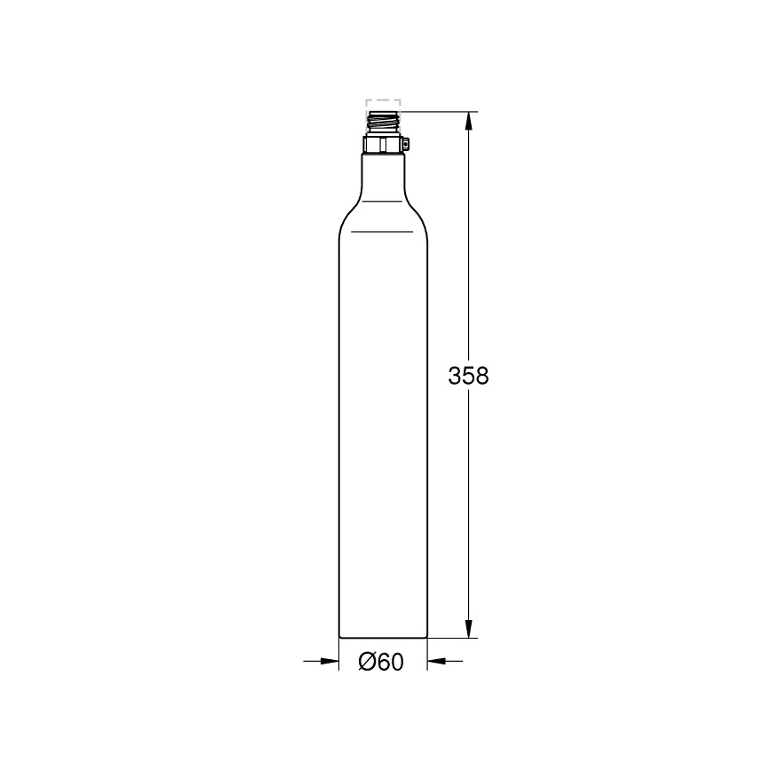 GROHE 40422000 - Баллон CO2 для карбонизации GROHE BLUE 425 г (4 шт.) нержавеющая сталь