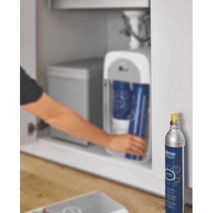 GROHE 40422000 - Балон для карбонізації GROHE BLUE 425 г CO2 (4 шт.) нержавіюча сталь