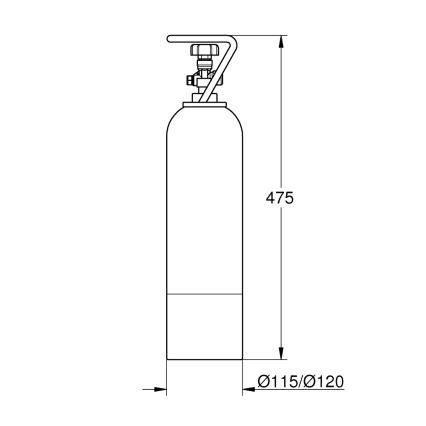 GROHE 40423000 - Стартовый комплект: баллон CO2 GROHE BLUE, 2 кг