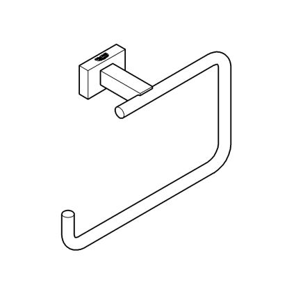 GROHE 40510001 - Полотенцедержатель ESSENTIALS CUBE, 188 мм, глянцевый хром