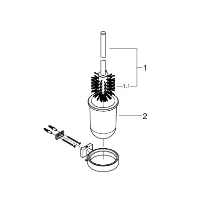 GROHE 40513AL1 - Набір для чищення унітазу ESSENTIALS CUBE графіт