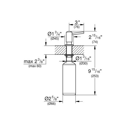 GROHE 40536000 - Дозатор для мила CONTEMPORARY 400 мл блискучий хром